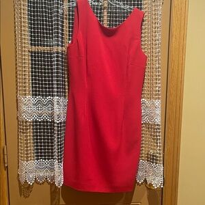Sleek Red Sleeveless Mini Dress